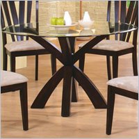 Coaster Tabitha Traditional Round Dining Table With Gl Top In Coaster Shoemaker Crossing Pedestal Dining Table With Gl Top In Cuccino
