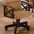 Coaster Marietta Transitional Fabric Upholstered Game Arm Chair in Tan