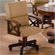 Coaster Marietta Transitional Fabric Upholstered Game Arm Chair in Tan