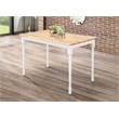 Coaster Taffee Wood Rectangle Dining Table Natural Brown and White