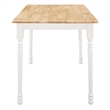 Coaster Taffee Wood Rectangle Dining Table Natural Brown and White