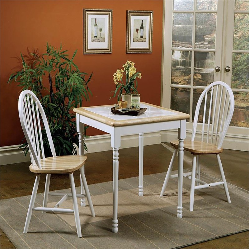 Cinder Wood Dining Side Chair White (Set of 4)