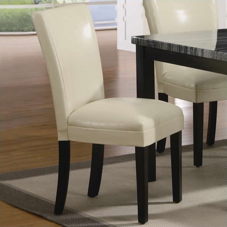 Coaster Carter Upholstered Dining Side Chair in Cream   102264