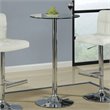 Coaster Contemporary Round Glass Top Bar Table in Chrome