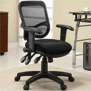 coaster contemporary adjustable mesh office chair in black