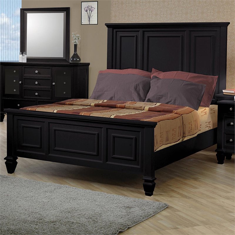 Coaster Sandy Beach Clic Panel Bed In Black Finish 201721x Coaster Sandy Beach Clic Panel Bed In Black Finish