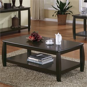 Coaster Marina Coffee Table with 1 Shelf in Cappuccino Finish