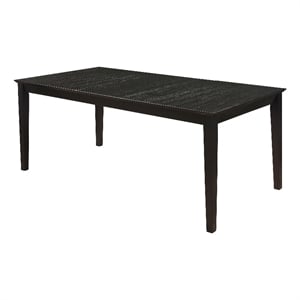 Louise Rectangular 78-inch Extension Leaf Dining Table Black