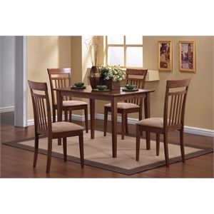 Coaster Robles 5-piece Transitional Wood Dining Set Chestnut and Tan
