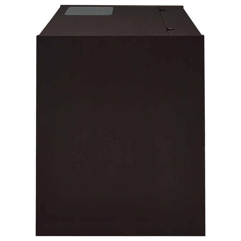 Halston 47-inch 2-drawer Office Desk with Cabinet Cappuccino