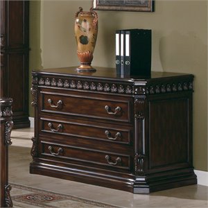 coaster tucker 3 drawer file cabinet in rich brown and dark bronze