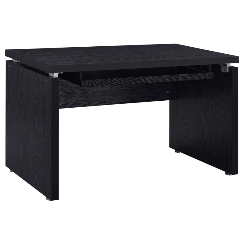 Coaster Russell Wood Computer Desk with Keyboard Tray Black Oak