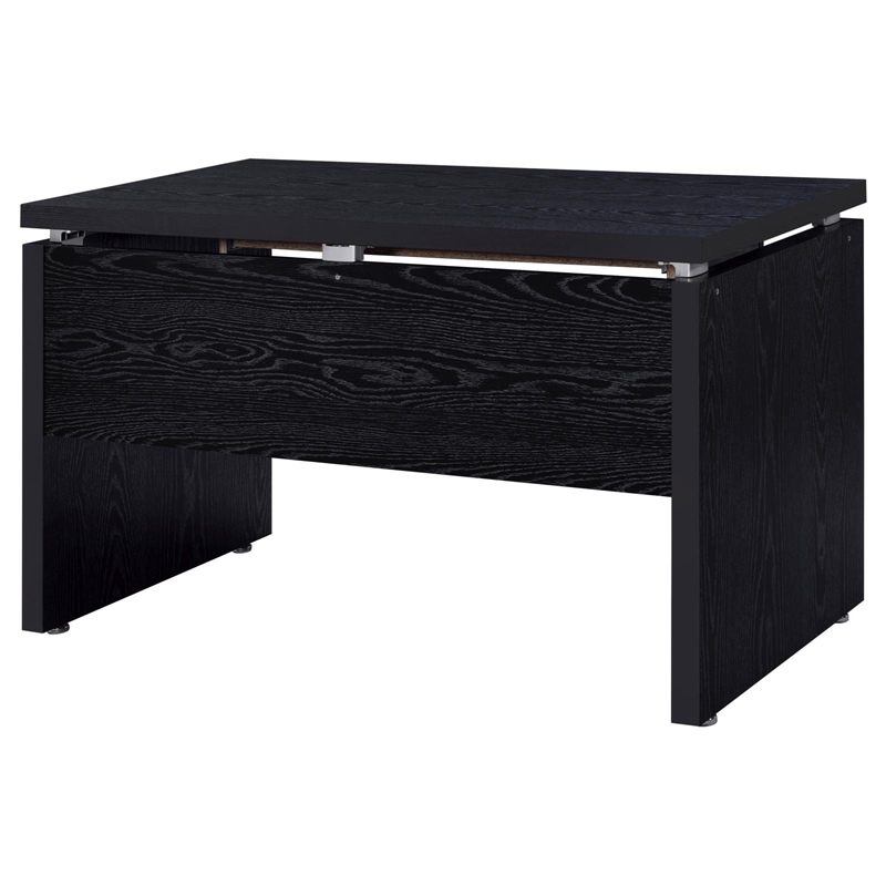 Coaster Russell Wood Computer Desk with Keyboard Tray Black Oak
