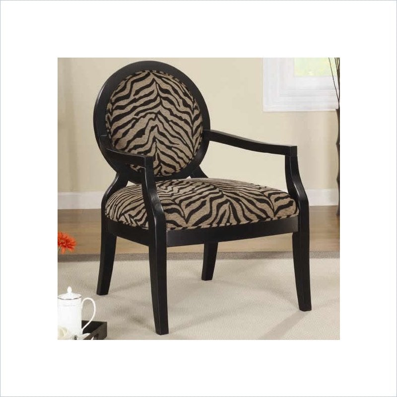 Coaster Accent Seating Louis Style Zebra Print Accent Chair - 900213