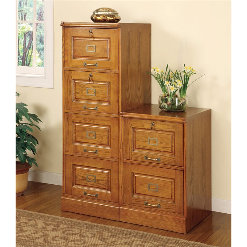 Coaster Palmetto 2 Drawer File Cabinet in Oak - 5317N