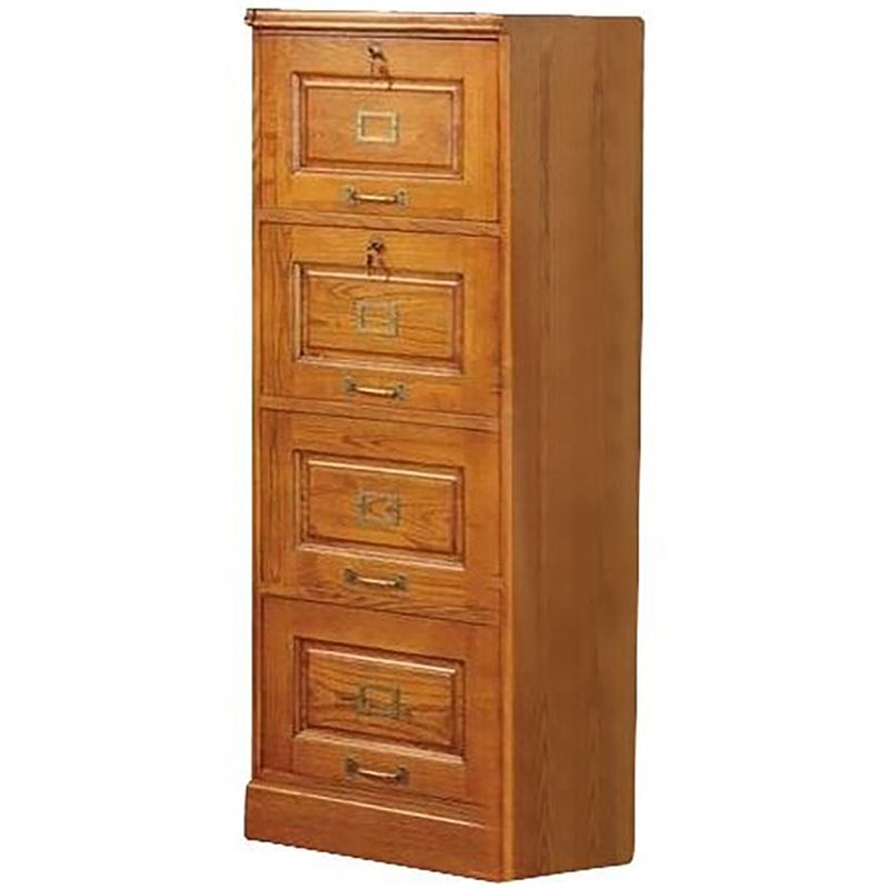 coaster palmetto 4 drawer file cabinet in oak - 5318n