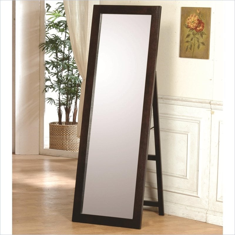 Coaster Ventura Standing Floor Mirror Rich Dark Cappuccino Finish   300004