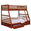 Coaster Ashton Twin over Full 2-drawer Wood Bunk Bed in Brown Finish