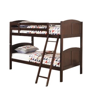 coaster parker bunk bed in chesnut