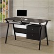 Coaster 2 Drawer Computer Desk in Black and Chrome