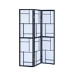 Damis 3-Panel Room Divider Folding Shoji Screen Black