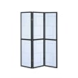 Damis 3-Panel Room Divider Folding Shoji Screen Black
