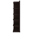 Coaster 6-Shelf Transitional Wood Corner Bookcase in Cappuccino
