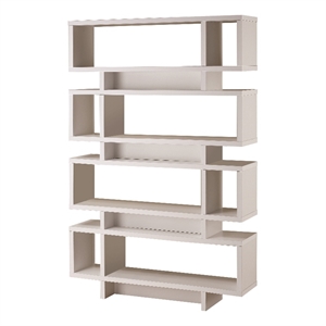 Coaster 4-Tier Contemporary Wood Open Back Bookcase in White