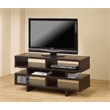 Coaster Parker Wood TV Console with 5 Open Compartments in Cappuccino