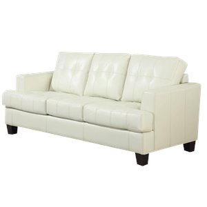coaster samuel faux leather tufted queen sleeper sofa