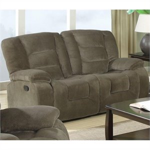 Coaster Charlie Double Reclining Love Seat in Br..