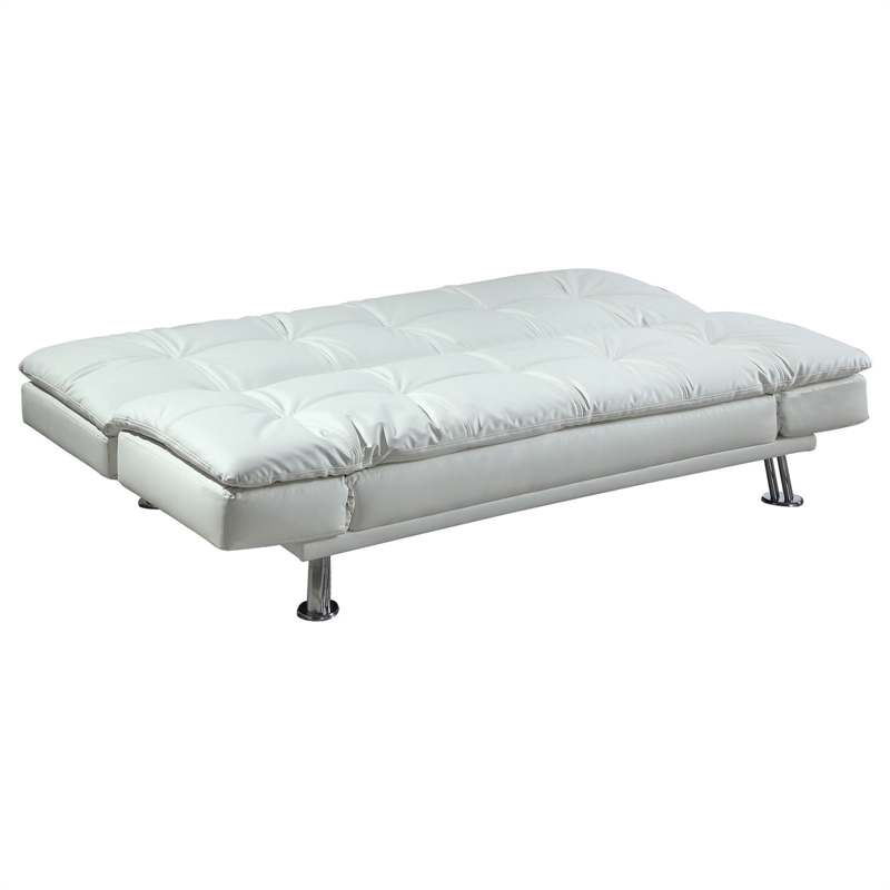 Coaster Dilleston Contemporary Sleeper Sofa Bed In White