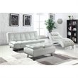 Coaster Dilleston Faux Leather Upholstered Chaise Lounge in White