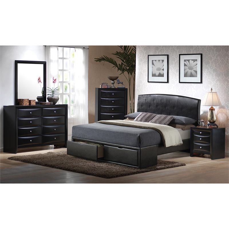 Coaster Briana Transitional Wood Dresser with 8-Drawer in Black