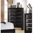 Coaster Briana 5-drawer Transitional Wood Bedroom Chest in Black