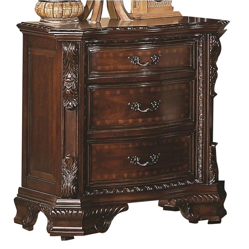 Coaster Maddison Nightstand in Brown Cherry Finish 202262