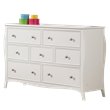 Coaster Dominique 7 Drawer Dresser in White and Silver