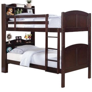 coaster parker twin over twin bunk bed in cappuccino