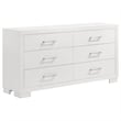 Jessica 6-drawer Dresser Snow White