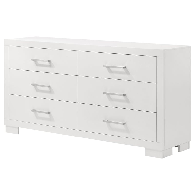 Jessica 6-drawer Dresser Snow White