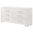 Jessica 6-drawer Dresser Snow White