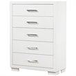 Coaster Jessica Contemporary Wood 5-Drawer Rectangular Chest in White