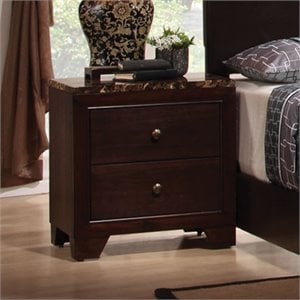 Coaster Conner Transitional 2-Drawer Wood Nightstand in Cappuccino