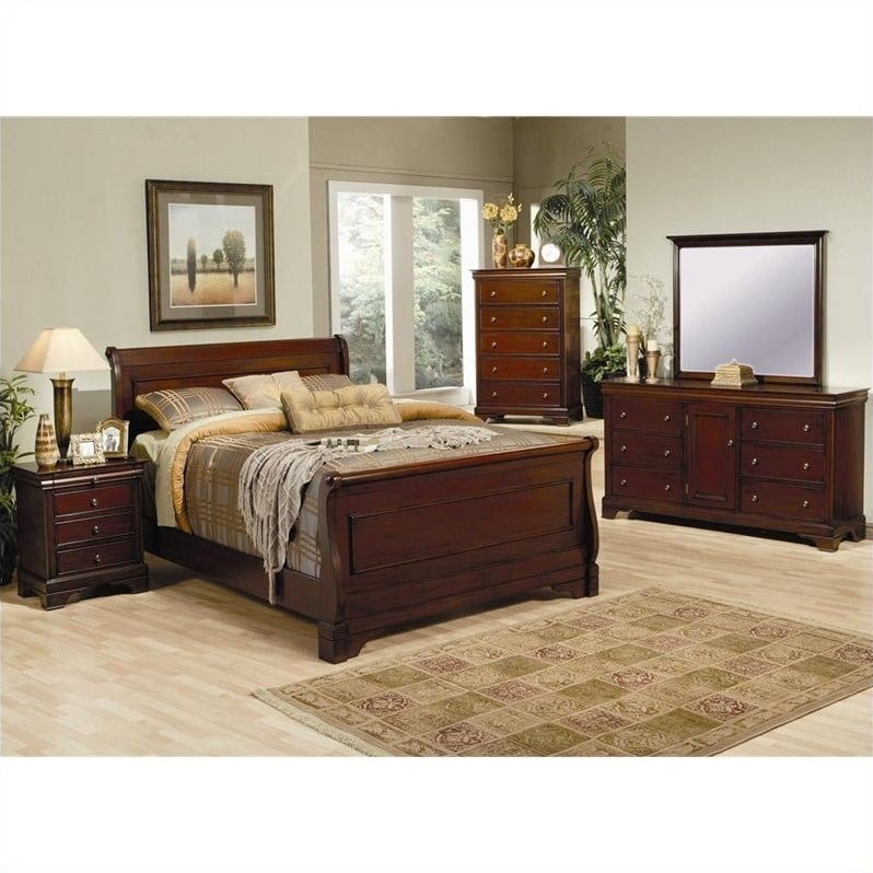 Coaster Versailles 5 Piece Bedroom in Deep Mahogany   201481X 5PKG