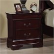 Coaster Louis Philippe 2 Drawer Nightstand in Red Brown
