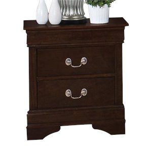 coaster louis philippe two drawer nightstand