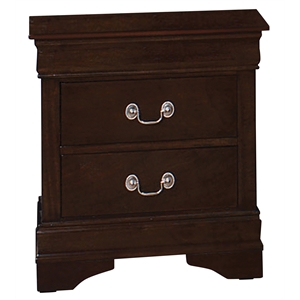 Coaster Louis Philippe 2-Drawer Wood Nightstand in Cappuccino