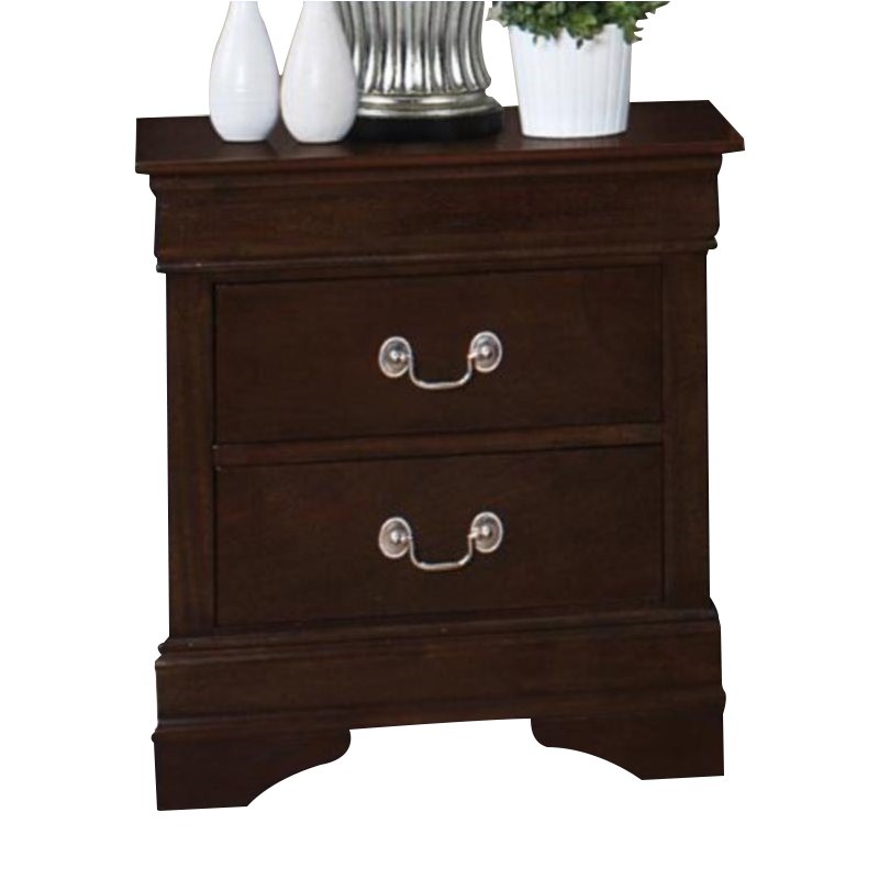 Coaster Louis Philippe Two Drawer Nightstand In Cappuccino 202412 Coaster Louis Philippe Two Drawer Nightstand In Cappuccino