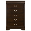 Coaster Louis Philippe 5-drawer Traditional Wood Bedroom Chest in Cappuccino