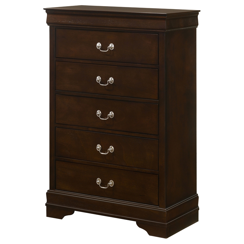 Coaster Louis Philippe 5-drawer Traditional Wood Bedroom Chest in Cappuccino